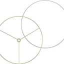 Aspen Creative 20102-11, Metal DIY Drum Lamp Shade Strong Ring, US Style Spider that Connects to Lamp Harp, Top Ring-Brass Plated/Bottom Ring-Galvanized, 10" Diameter Ring