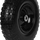 Taifa 1 PC 13 Inch Rubber Solid Flat Free Replacement Tires and Wheels 4.00-6 with 5/8'' Axle Bore Hole, Air Less Wheel for Wheelbarrow/Wagon/Hand Truck/Trolley/Garden Scooter etc.