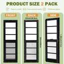 2 Pack Shed Windows, 12"x 35" Black Sliding Window Suitable for Chicken Coop, shed, Household, Barn - Transom Window with Tempered Glass and Fiberglass Screen (BK,12''x 35'')