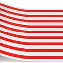 AmazingSpark Red Striped Table Runner Roll - 25' Long x 16 Wide Disposable Paper Striped Table Runner for Birthday Wedding Carnival Christmas Party Kitchen Dining Tabletop Decoration