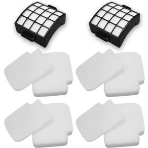 Filters Replacement for Shark Stratos AZ3002 AZ3000 AZ3000W DuoClean PowerFins Stratos Upright Vacuum Cleaner, 2 HEPA and 4 Foam & Felt Filters