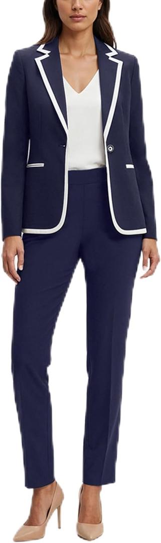 Le Suit Women's Jacket/Pant Suit 4 Petite
