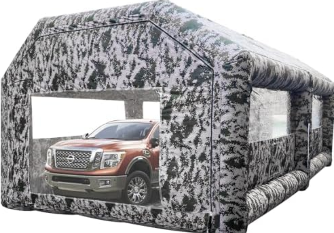 Inflatable Paint Booth 20x13x9FT Large Inflatable Spray Booth Tent Spray Car Parts Painting Workstation Motorcycle Garage