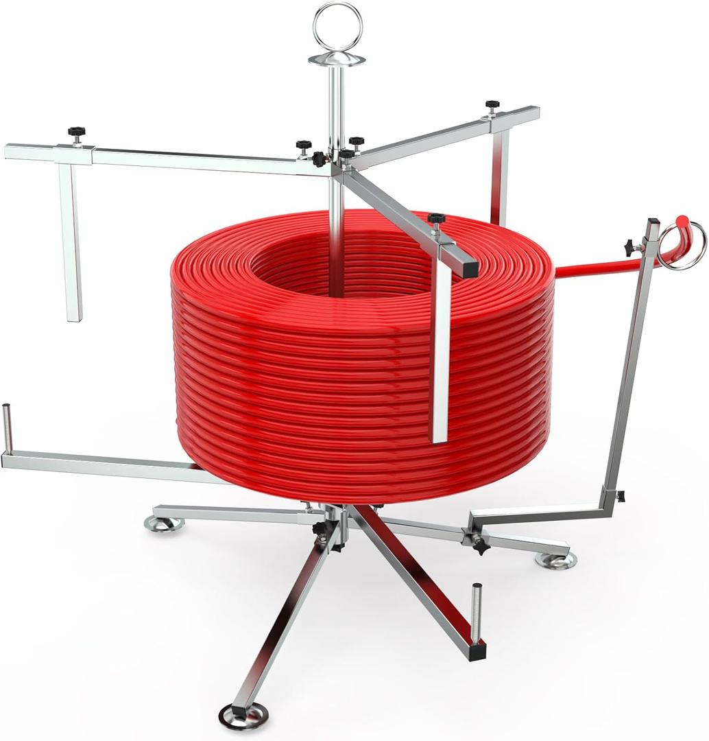 ATOLS Heavy-Duty PEX Pipe Uncoiler for 3/8" to 1" PEX Tubing, 330 lbs Maximum Load Stainless Steel Construction, Industrial Pipe Dispenser for Radiant Heating & Potable Water PEX Systems