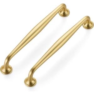Ravinte 20 Pack 6-1/4 Inch Brushed Brass Kitchen Cabinet Handles Solid Zinc Alloy Cabinet Pulls Cupboard & Drawer Handles