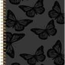 Spiral Journal Notebook for Women,A5 College Ruled Notebooks 6"x 8.4", 120 Pages (60 Sheets) Lined Journal with Premium Thick Paper,Perfect for School Office Home(Blue Butterfly)