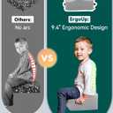 Babelio Ergo-Designed Booster Seat for Kitchen Chair, Promote Proper Upright Posture, Toddler Booster Seat for Dining Table, Removable & Washable Cover, Suitable for 18 Months to 5 Years, Grey