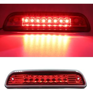 For 1995-2015 Toyota Tacoma High Mount LED 3rd Brake Light Third Light Brake CHMSL Center Light (Electroplate Cover Red Lens)