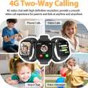 Smart Watch for kids-4g GPS Kids Phone Watches with Call and Text Game Camera Pedometer Alarm Clock-Kid Watches for Boys Girls 4-12 Age Gifts Black