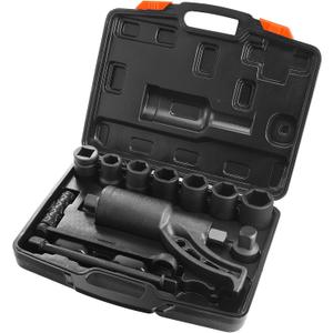 VEVOR Torque Multiplier, 1 Inch Drive Lug Nut Wrench/Multiplier Heavy Duty Torque Multiplier Wrench Set, 1:58 4800N.m Lug Nut Remover, Includes 8 Sockets (24-38mm) and Storage Case