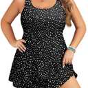 Yonique Plus Size Swim Dress - One Piece Swimsuit for Women Tummy Control Bathing Suit Modest Skirted Swimwear 2026, 20W