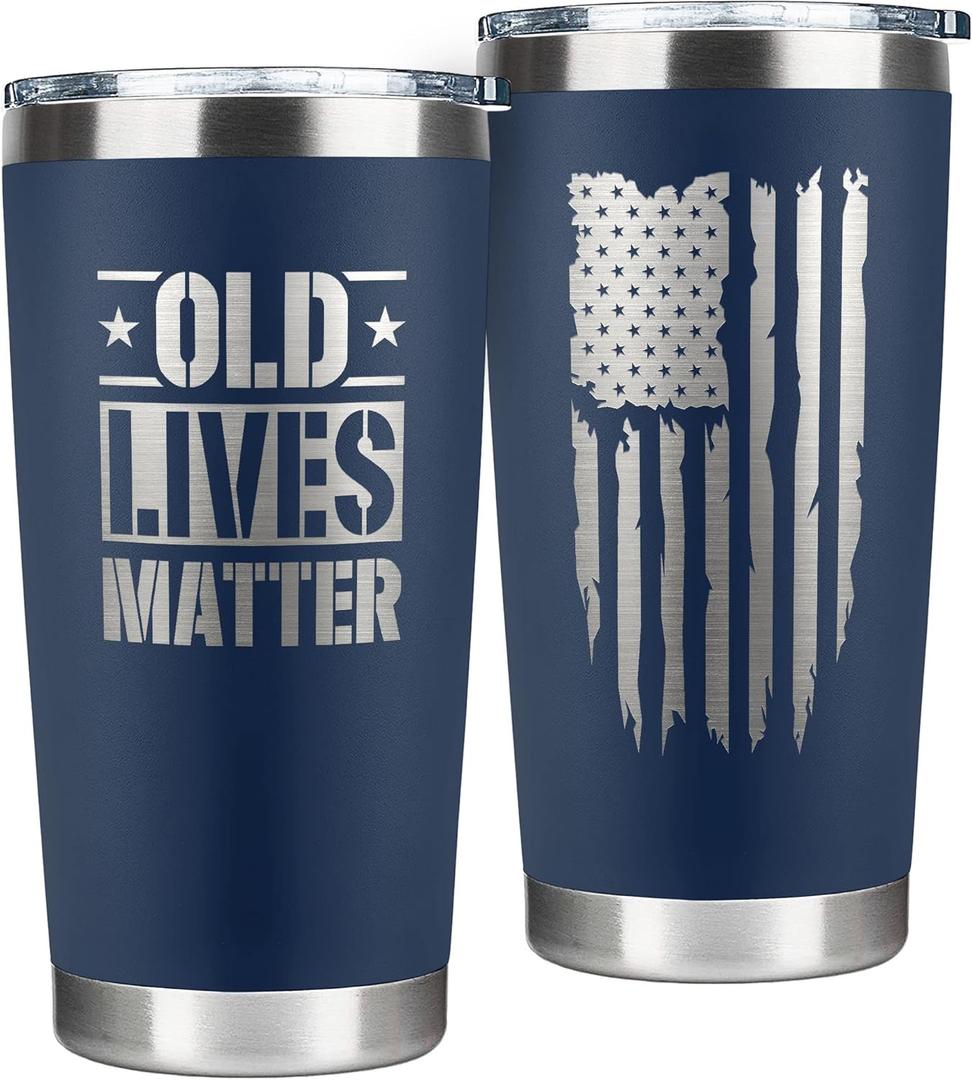 Gifts for Men - Fathers Day Gift for Dad, Grandpa, Uncle, Husband - Anniversary, Birthday, Christmas Gifts for Men, Him - Funny Mens Gift Ideas Unique - 20 Oz Stainless Steel Navy Tumbler