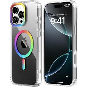 Magnetic Case for iPhone 16 Pro Case,[Compatible with Magsafe] Shockproof Military-Grade Protection,16 Pro Phone Case,Men Women 6.3 Inch Clear [Not Yellowing]