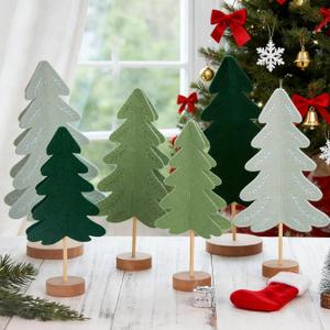 Christmas Table Decorations Christmas Tree Felt Centerpieces Modern Christmas Decor for Office, Home, Holiday, Xmas Gift