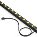 ZESEN 10 Outlet Long Power Strip, Wide Spaced Outlet Power Bar, Heavy Duty Metal Power Strip with 4FT Cord for Work Bench, Garage, Shop, Overload Protection Switch, ETL Listed (15A/1875W), Black
