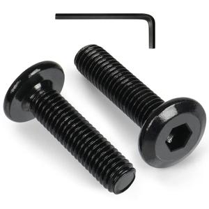 VGBUY M8-1.25 x 25 mm 30pcs Flat Head Hex Socket Cap Screws Metric M8 Bolts, 304 Stainless Steel 18-8, Black Zinc Plated, Full Thread, with Hex Spanner