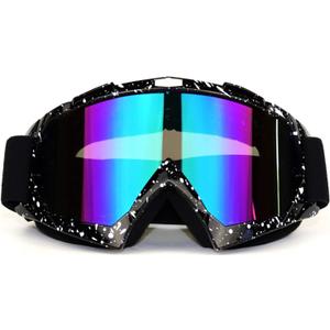 Motorcycle Goggles Dirt Bike Motocross ATV Goggles Off RoadFit Over Glasses for Man Women Youth Adult Black White