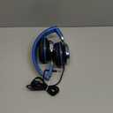 AILIHEN C8 Headphones Wired, On-Ear Headphones with Microphone and Volume Control Foldable Corded Stereo 3.5mm Headset for Smartphones Chromebook Laptop Computer PC Tablets Travel(Black/Blue)