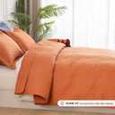 SheRest Twin Quilt Bedding Set - Soft Breathable Bed Quilt, Modern Style Embossed Bedspreads, Lightweight Microfiber Coverlet for All Seasons, Burnt Orange, 1 Quilt&1 Pillow Sham