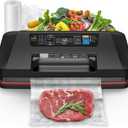 95kPa Vacuum Sealer Machine,Commercial Fully Automatic Food Sealer,10-in-1 Functions & Powerful Sealing System with Double Heat Seal,Easy-Lock Handle,Built-in cutter,1 Bag Rolls,10 Pre-cut Bags