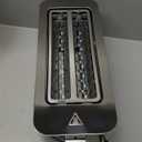 Mueller UltraToast Full Stainless Steel Toaster 4 Slice, Long Extra-Wide Slots for Bagels and Waffles, 6 Browning Levels, LED Display, Cancel/Defrost/Reheat Functions & Removable Tray, Kitchen Gadgets