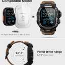 ULTIMAL Rugged Case with Band for Apple Watch 49mm,Compatible with Apple Watch Ultra 3/2/1, Military Grade Shockproof Bumper Cover for iWatch Tactical Band Men (Coffee Brown, 49mm)