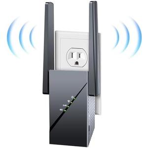 2025 WiFi 6 Range Extender,3Gbps Home Signal Booster, 12X Faster Dual Band 5GHz/2.4GHz, Covers Up to 18000 Sq.ft and 99 Devices, Internet Wireless Repeater with Ethernet Port, 1-Tap Setup