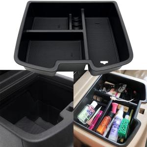 JOJOMARK Center Console Organizer Tray Compatible with 2007-2014 GMC Sierra Chevy Silverado Tahoe Yukon Suburban - Accessories Replaces 19166288 (Black)