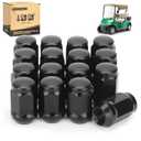 10L0L 1/2-20 Golf Cart Wheel Lug Nuts Kit for EZGO & Club Car, Replace OEM 14723-G1, 1701160, 1010984, 1011390, 800573, Black Set of 16