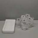 6 Sets Square Drinking Glass Cups, Old Fashioned Glasses, 17 Oz Square Glasses, Clear Highball Modern Glassware Tumbler Mixed Drinkware with Straws for Cocktail Coffee Juice Beer (Square-6PCS)