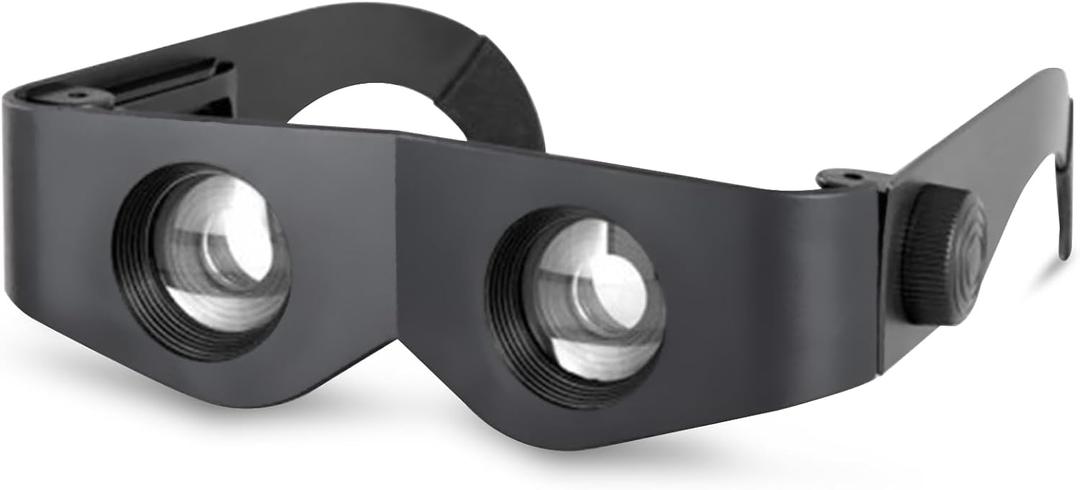 Fishing Binoculars Tool Scope - Fit 21.5-22.5 Head Size 3-6x Kayak Scope Glasses for Water Sports, Medium-Small Portable Scope and Glasses with 2 Colors Lens, Width 5.5IN