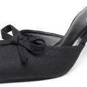 VenusCelia Women's Summer-Time Dress Pump Heeled Sandal (Black, M)