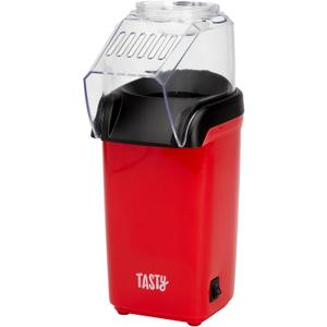 Tasty Hot Air Popcorn Popper, Healthy and Delicious Popcorn in Minutes, Fast and Easy-to-Use, Built-In Measuring Cup and Butter Warmer, 8 Cups, Red