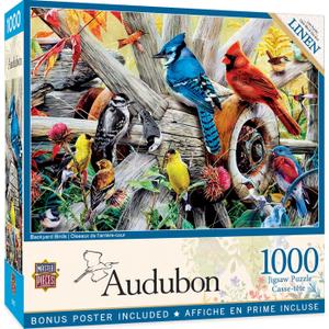 MasterPieces 1000 Piece Jigsaw Puzzle for Adults, Family, Or Youth - Backyard Birds - 19.25"x26.75"