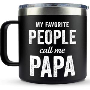 Gifts for Grandpa from Granddaughter, Grandson - Christmas Gifts for Grandpa, Papa, Dad, Men - Papa Birthday Gift Ideas, Happy Birthday gifts for Grandfather - Best papa Mug, 14 Oz Coffee Mug