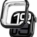 2 x TPU Protective Case for Apple Watch Series 10/11 46mm Case, Lightweight, Soft Skin-Friendly, for Daily & Sports Use [No Screen Protector] Black