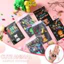 28 Set Back to School Gifts Include Acrylic Mini Animal Keychains First Day of School Cards and Organza Bags for Students Kids Back to School Classroom Gifts Jungle Animal Party Favors