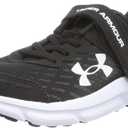 Under Armour Kids' Assert 10 Alternate Closure Shoes (3 Little Kid, (001) Black/White/White)