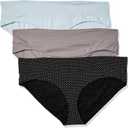 Motherhood Maternity womens Foldover Brief Panty 3-pack (Small, Flat Grey, Plein Air, B/W Dot)