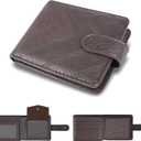 Wallet for men Slim RFID Leather 2 ID Window, mens wallets leather, billeteras de hombres, Anti-Theft Band (B-Brown)