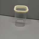 Square Pantry Glass Jars with Clear Airtight Lids Kitchen Canisters Sets for Flour, Sugar Refrigerator Safe, 54 oz