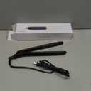 Cordless Hair Straightener, 2 in 1 Portable Mini Ceramic Flat Iron and Curler, USB-C Rechargeable Travel Straightener, Lock in Moisture & Shine, 3 Levels Adjustable (Black)