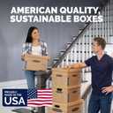 Bankers Box Small Classic Moving Box, 10-Pack, Reinforced Handles, Tape-Free Assembly, 15 x 12 x 10 Inches