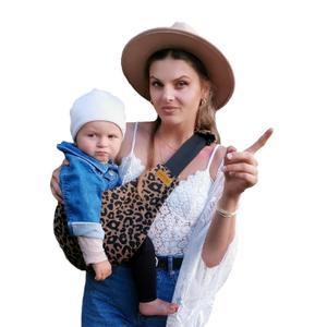 Toddler Carrier | Baby Sling Wrap - Adjustable Premium Cotton - 8 Months to 4 Years - 10-45 lbs (Brown Leopard)