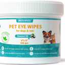 Eyes Wipes for Dogs & Cats 120 Counts, Grooming Kit Care for Dogs and Cats, Prevent Tear Stains, Eye Debris, Discharge, Mucus Secretions 
