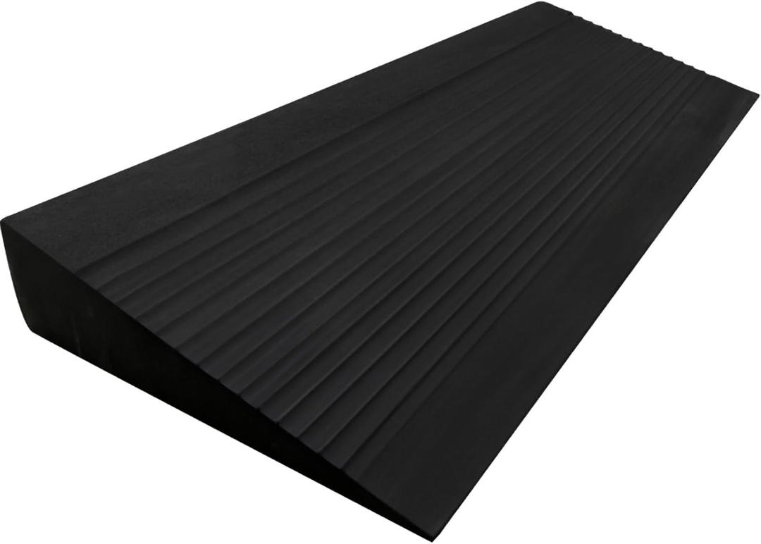 Squat Wedge Block - Large One-Piece Slant Board for Heel Elevated Squats, Knees Over Toes & Calf Stretches - Weightlifting & Recovery Training, 27" L x 10" W x 2.7" H