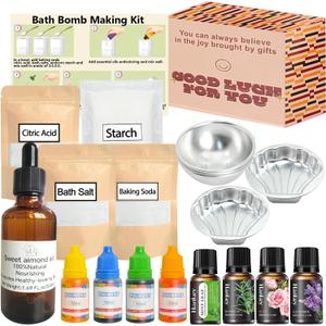 Bath Bomb Making Kit- Spa Kit for Girls, Bath Bomb Molds, DIY Soap Making Kits, Beginner Bath Bombs Kit for Making Supplies Gifts for Women