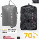 Travel Vacuum Bags with USB-C Pump, Compression Storage Bags for Clothing, Space Saving Packing Cubes Alternative for Carry-On Suitcase, Backpack & Luggage, Waterproof Reusable Travel Bags, 18.11 x 14.17 x 9.45 inches