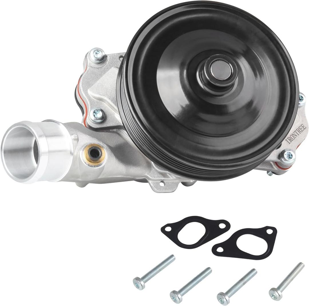 IRONTREE LR033993 Professional Water Pump Kit with Gasket Compatible with 2010-2022 Land Rover Range Rover Sport Discovery Velar LR4, 2010-2024 Jaguar F-Pace XF XE F-Type XJ XK XKR XJR, # 144-2060