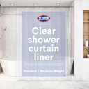 CLOROX Shower Curtain Liner, Premium Medium-Weight Durable Waterproof 6g PEVA for Bathroom with Weighted Magnets, Standard Size 72" x 72", Clear 1 Pack